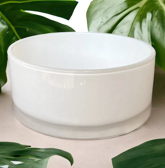 Oxford Ultra Large White – Clear Base Bowl -bg